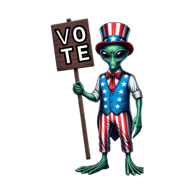 Alien Vote Shirt, 2024 Election Shirt, Funny Alien Tshirt, Trump 2024, Biden 2024 by HoosierDaddy