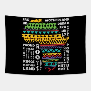 Africa Map Traditional Dashiki Pattern Art African Pride Tapestry