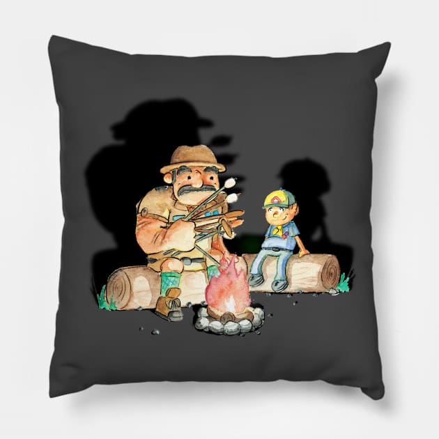 Campfire cookout Pillow by BunnyMaelstrom