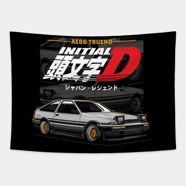 AE86 Trueno Initial D Tapestry by cturs