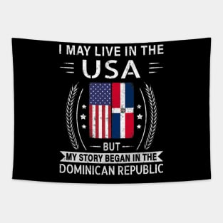 American Dominican Republic Flag Tapestry