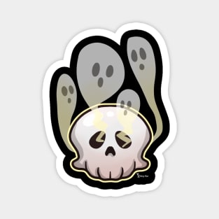 Ghostly Skull - Halloween Magnet