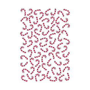 Christmas Candy Cane Doodle Pattern, made by EndlessEmporium T-Shirt