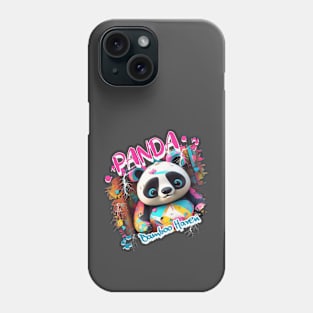 Graffiti-inspired portraiture Panda Phone Case