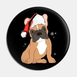 Funny Pug Christmas Dog Pin