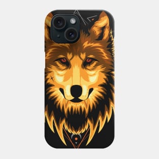 wolf head design Phone Case