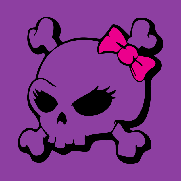 Girl Skull with Pink Bow Graphic by Mr.TrendSetter