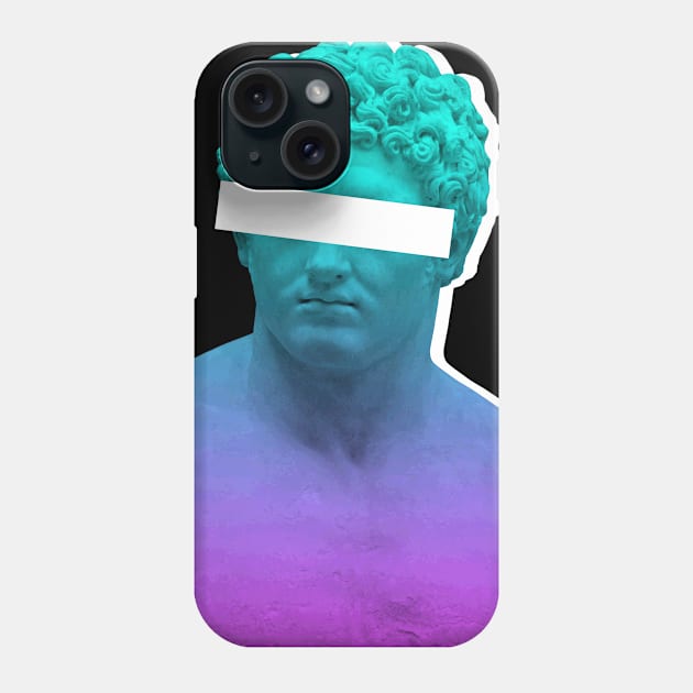 Glitch Greek Bust | Aesthetic Vaporwave Phone Case by Wizardmode