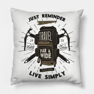 Travel Far and Wide Pillow