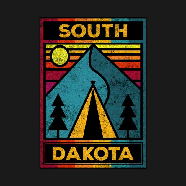 South Dakota Camping Teepee Outdoors by SouthDakotaGifts