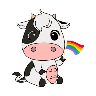 Rainbow Flag Cow T-Shirt