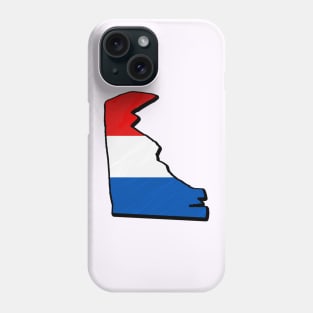 Red, White, and Blue Delaware Outline Phone Case