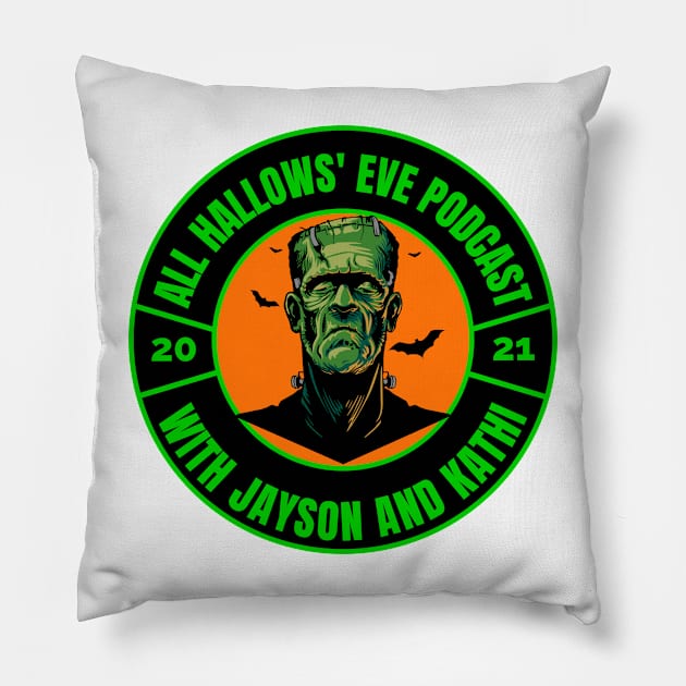 Frankie Logo Pillow by All Hallows Eve Podcast 