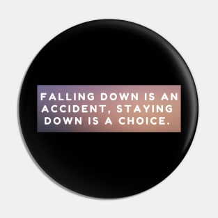 Get Up Quote Pin