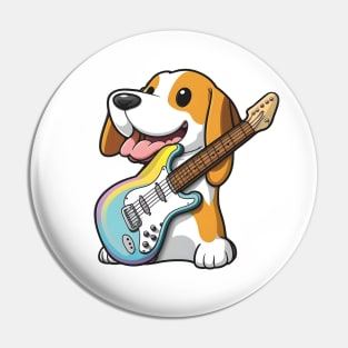 Cute Beagle Electric Guitar Pin