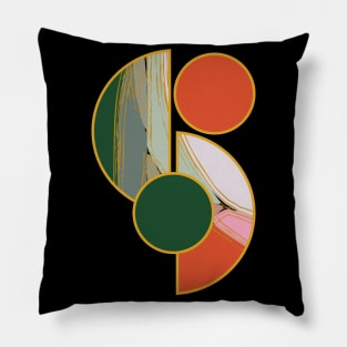 Bright vibrant modern earth tones colors unique original contemporary art 397 Abstract Pillow