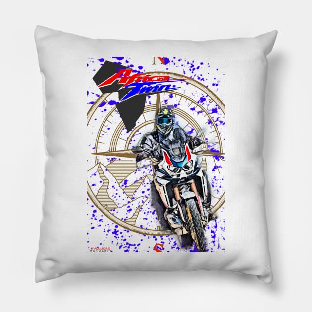 Africa Twin Adventure Moto Pillow by EvolutionMotoarte