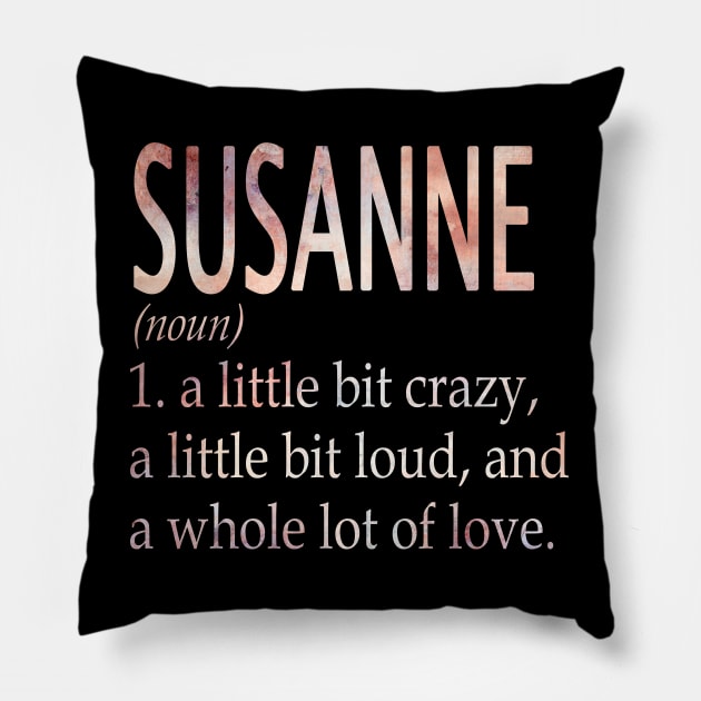 Susanne Girl Name Definition Pillow by ThanhNga