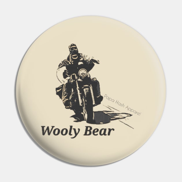 Papa Hash Apparel: Wooly Bear Pin by Papa Hash's House of Art