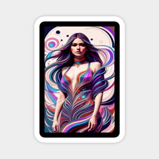 Abstract Fashion Style Female Model Art Magnet