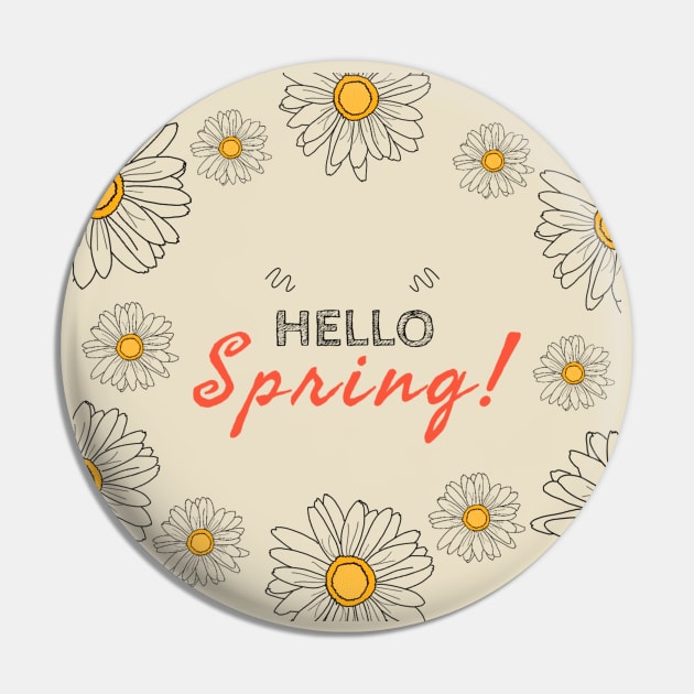 Hello spring Pin by Artistic Design