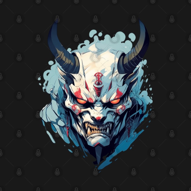 Yokai Oni Hannya Masked Demon by Nightarcade