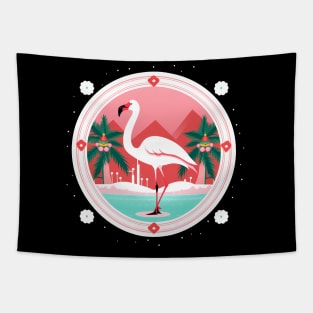 Flamingo Flock Sunset, Love Flamingos Tapestry