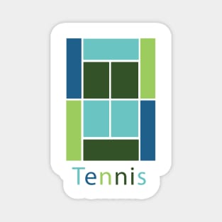 TENNIS COURT IN DIFFERENT COLORS Magnet