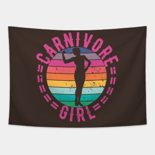 CARNIVORE GIRL MEAT EATER STEAK LOVER CUTE FIT COWGIRL WOMAN Tapestry