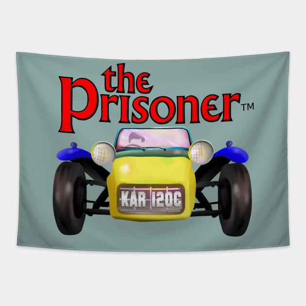 The prisoner Yellow Car Tapestry by LICENSEDLEGIT