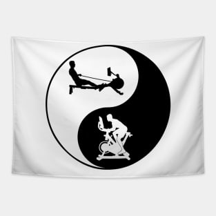 Yin Yang Rower Bike Tapestry