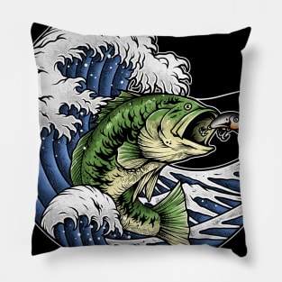 The Great Bass fishing hunter Pillow