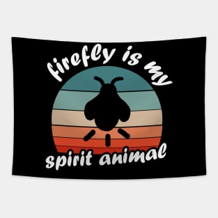 My spirit animal firefly saying retro beetle Tapestry