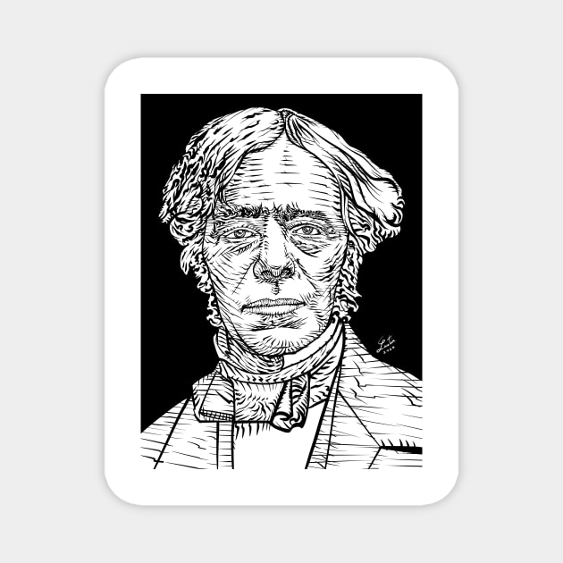 MICHAEL FARADAY ink portrait Magnet by lautir