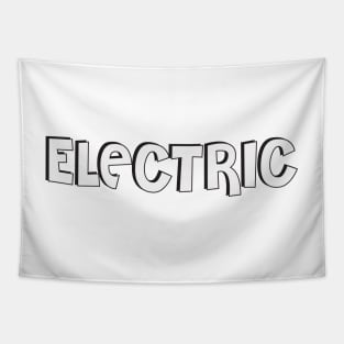 Film Crew On Set - Electric - White Text - Front Tapestry