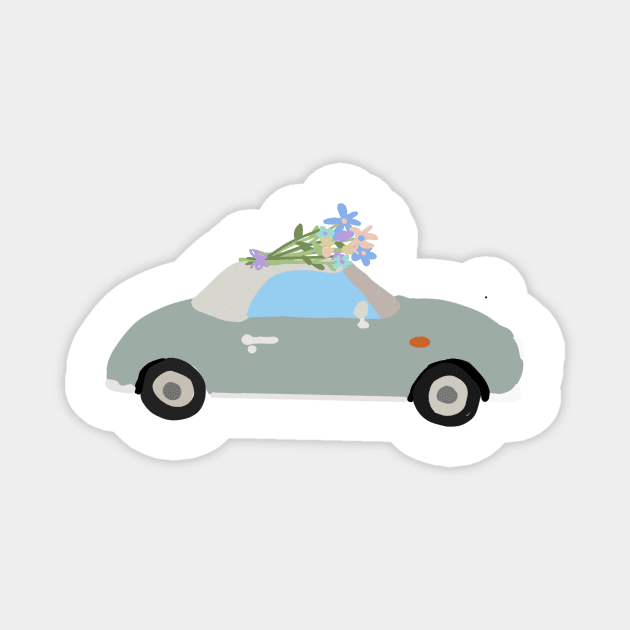 Flower car Magnet by gremoline