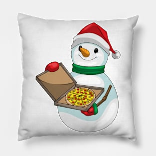 Snowman Christmas Pizza Pillow