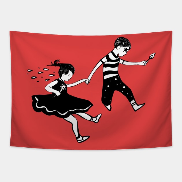 Let's Run Away Together Tapestry by Hello Earthling