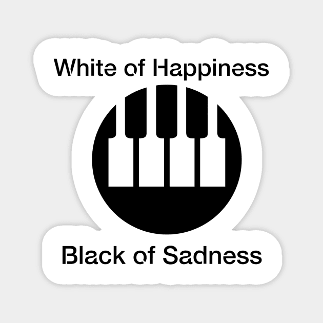 happy and sad piano Magnet by m0nster
