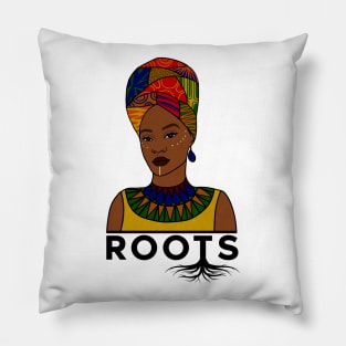 African Roots, Afro Woman, Black Pride Pillow