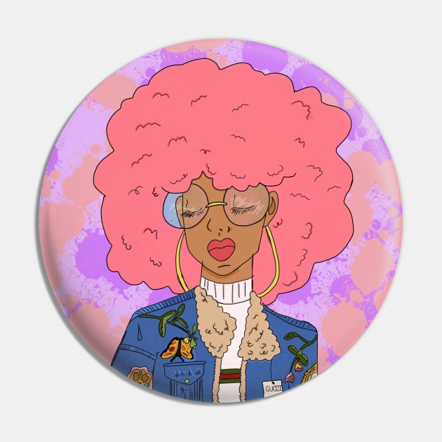 Black Girl Magic Pin by DejaDoodlesArt