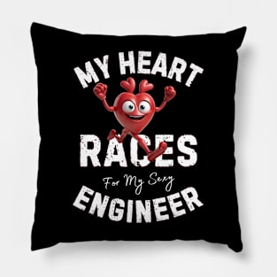 My Heart Races - Engineer Pillow