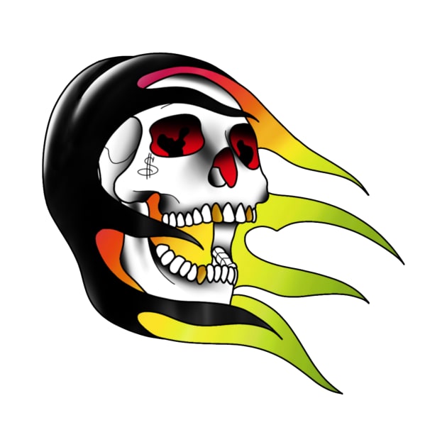 Rainbow skull by AntlersAndUmbrellas