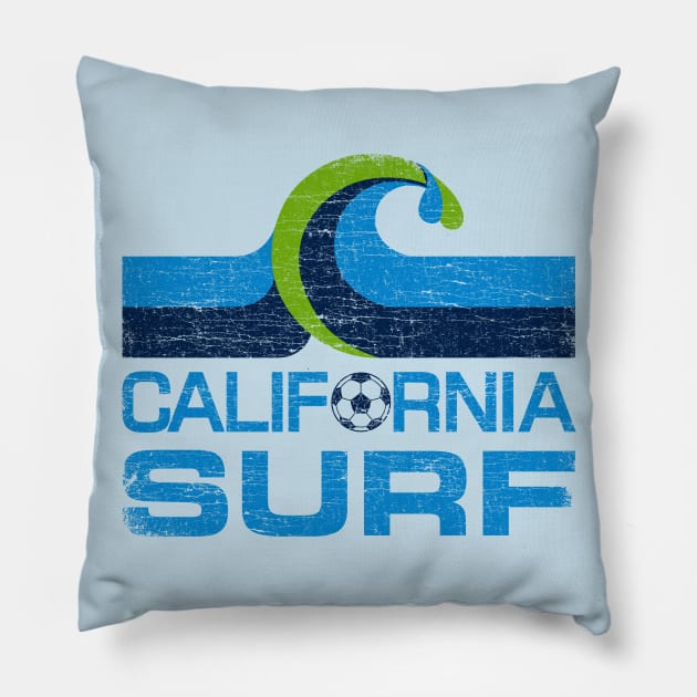 California Surf Vintage Pillow by zurcnami