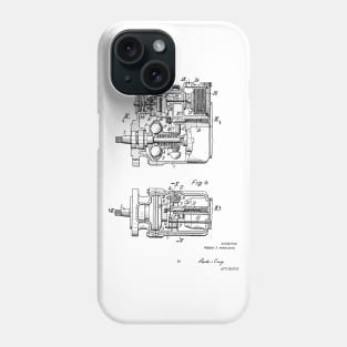 Control Mechanism for Adjusting the Fuel Engine Vintage Patent Hand Drawing Phone Case