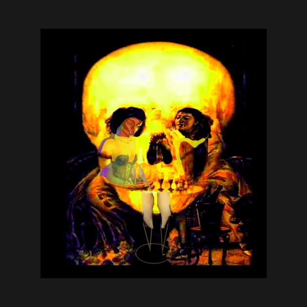 Vampire Style Skull optical illusion by Salvador Dali - Now step away from the computer by Horrific Humor