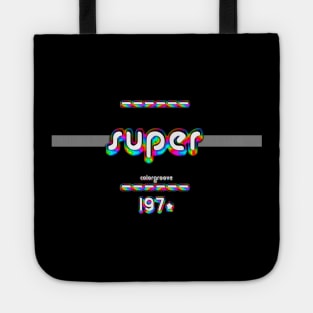 Super 1970 ColorGroove Retro-Rainbow-Tube nostalgia (wf) Tote