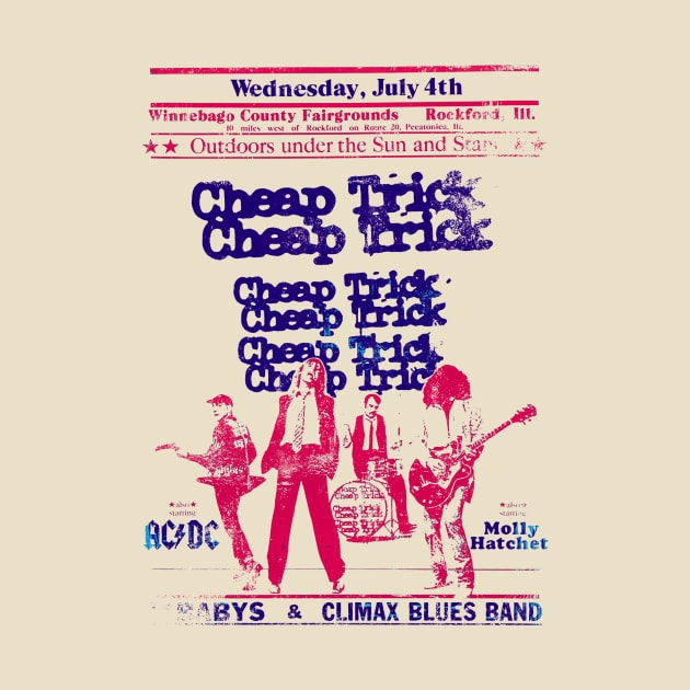 cheap trick tour graphic by HAPPY TRIP PRESS