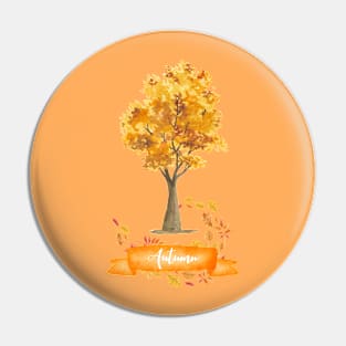 Autumn is here! - Fall season leaves. Pin