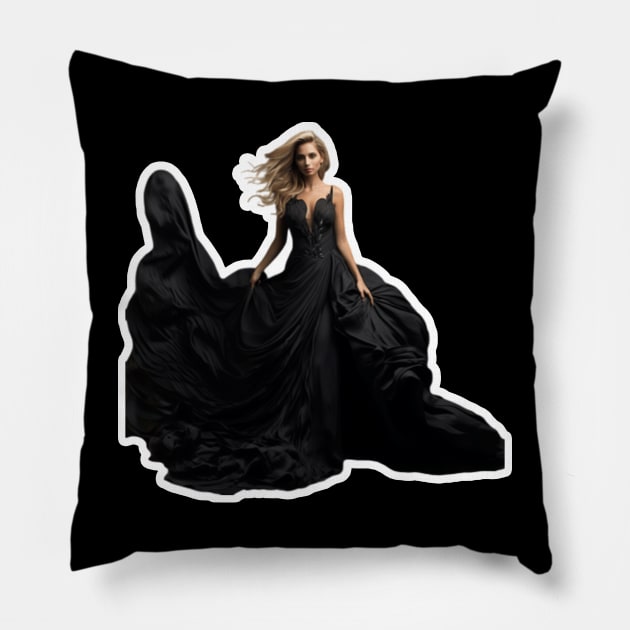 Midnight Elegance Barbie: Chic Noir Couture in Black Velvet Glam, an Ebony Enchantment of LBD Perfection. Starlit Sophistication meets Raven Radiance and Gothic Grace, a Timeless Black Beauty, the Noir Diva Doll. Pillow by PicRidez